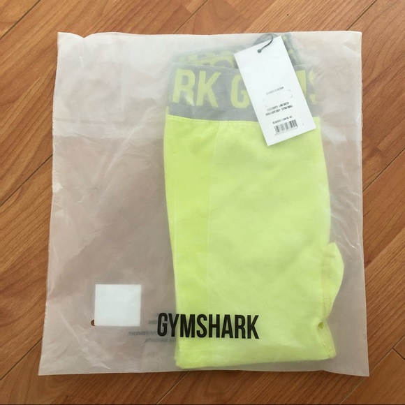 NEW Gymshark Flex Shorts Lime Marl/Light Grey - Picture 1 of 6